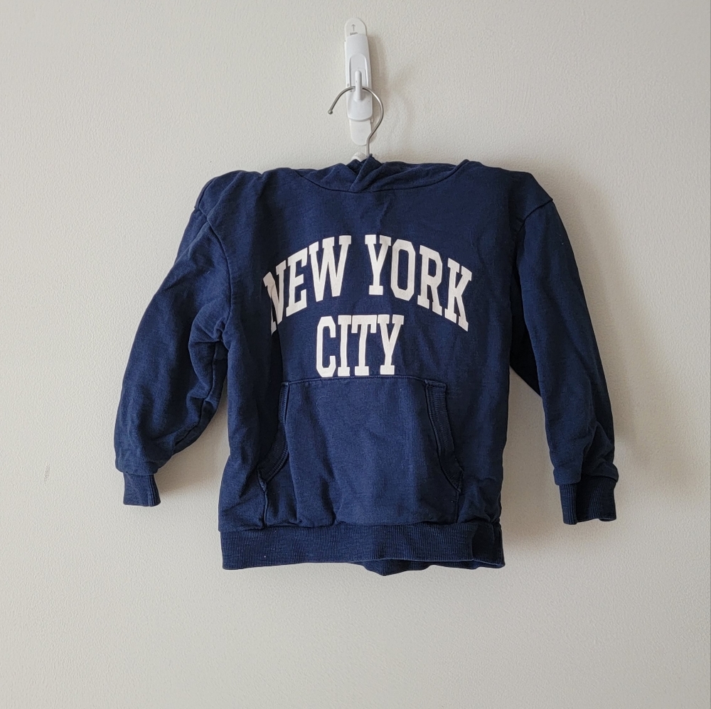 H&M Toddler jersey hoodie New York City Navy 2t-4t